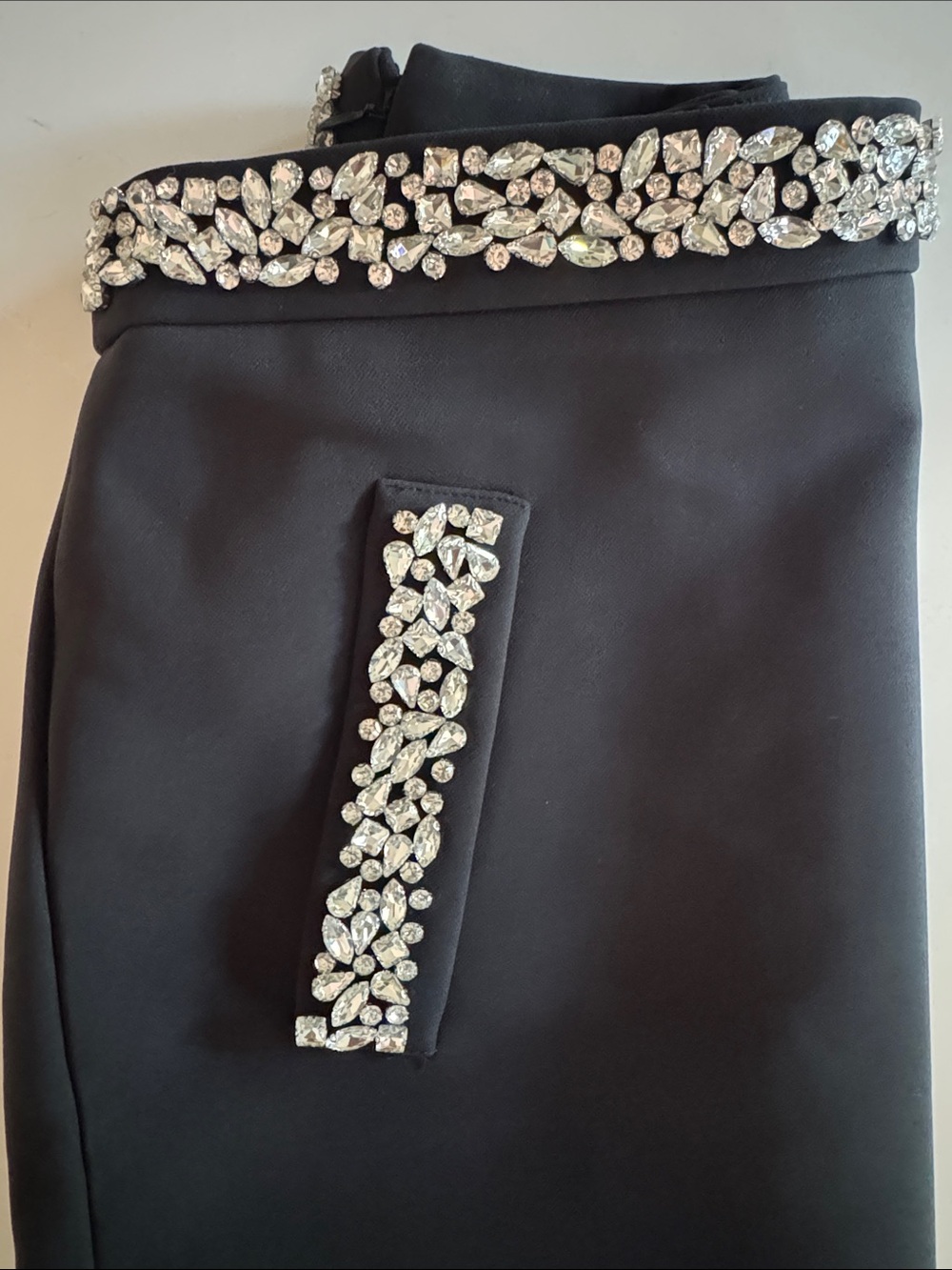 H&M Edition Rhinestone-Embellished Mini Skirt Black Size 6 - Picture 10 of 14